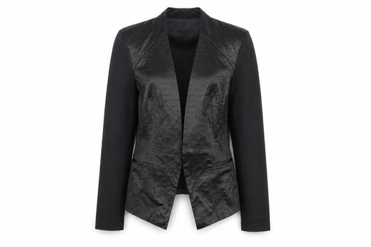 Topshop Women Black UK 12 Shawl Lapel Suit Jacket