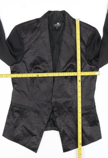 Topshop Women Black UK 12 Shawl Lapel Suit Jacket