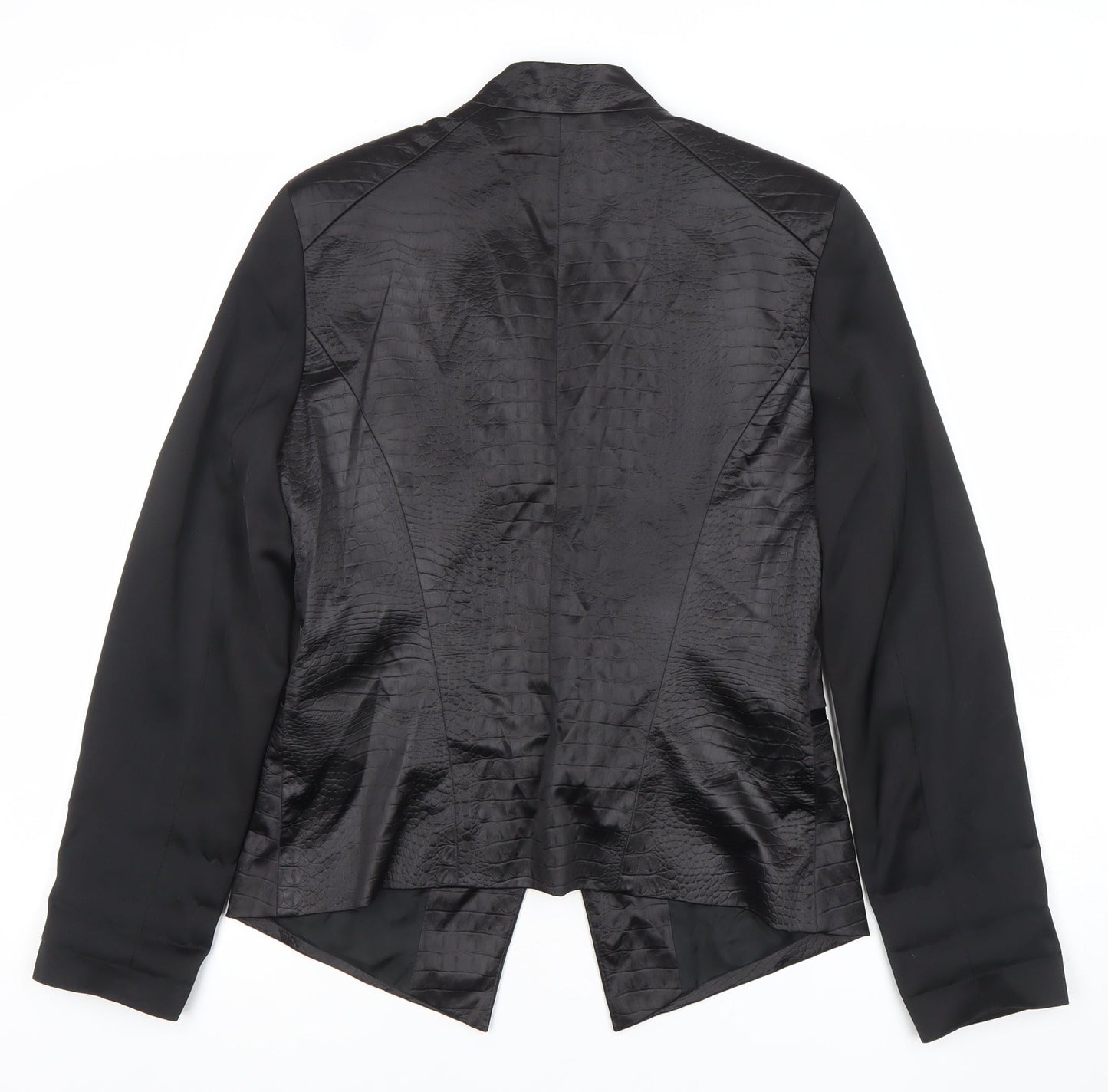 Topshop Women Black UK 12 Shawl Lapel Suit Jacket