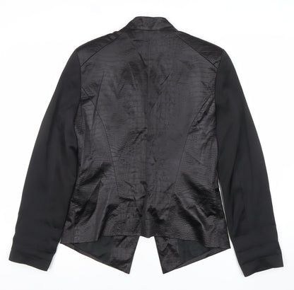 Topshop Women Black UK 12 Shawl Lapel Suit Jacket