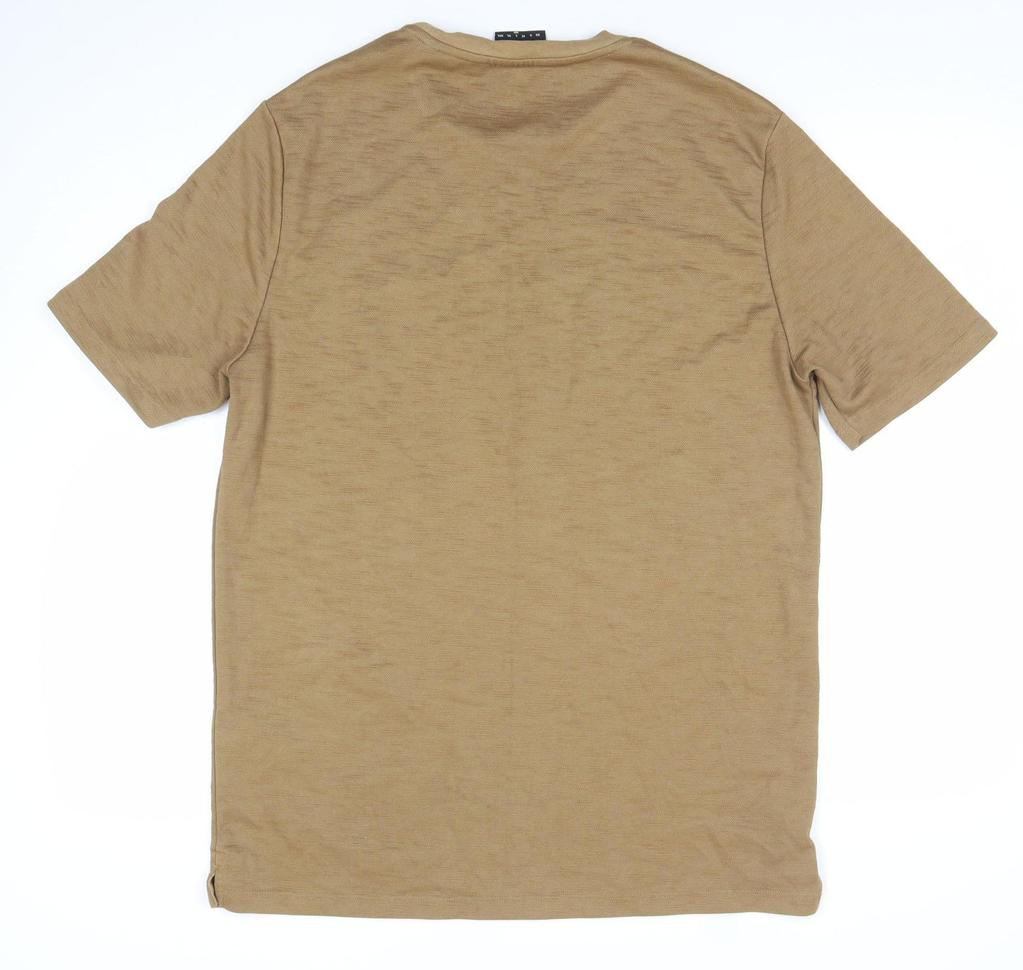 Lyle & Scott Men's Beige Relaxed Fit Cotton Blend Logo T-Shirt Size L