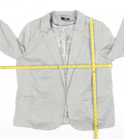 Wallis Women’s Grey Blazer Jacket Size 16 Regular Workwear