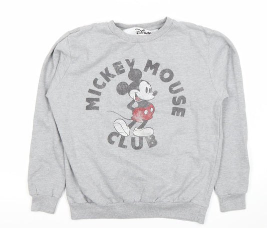 Disney Boys Grey Mickey Mouse Club Sweatshirt 8 Years Pullover Jumper