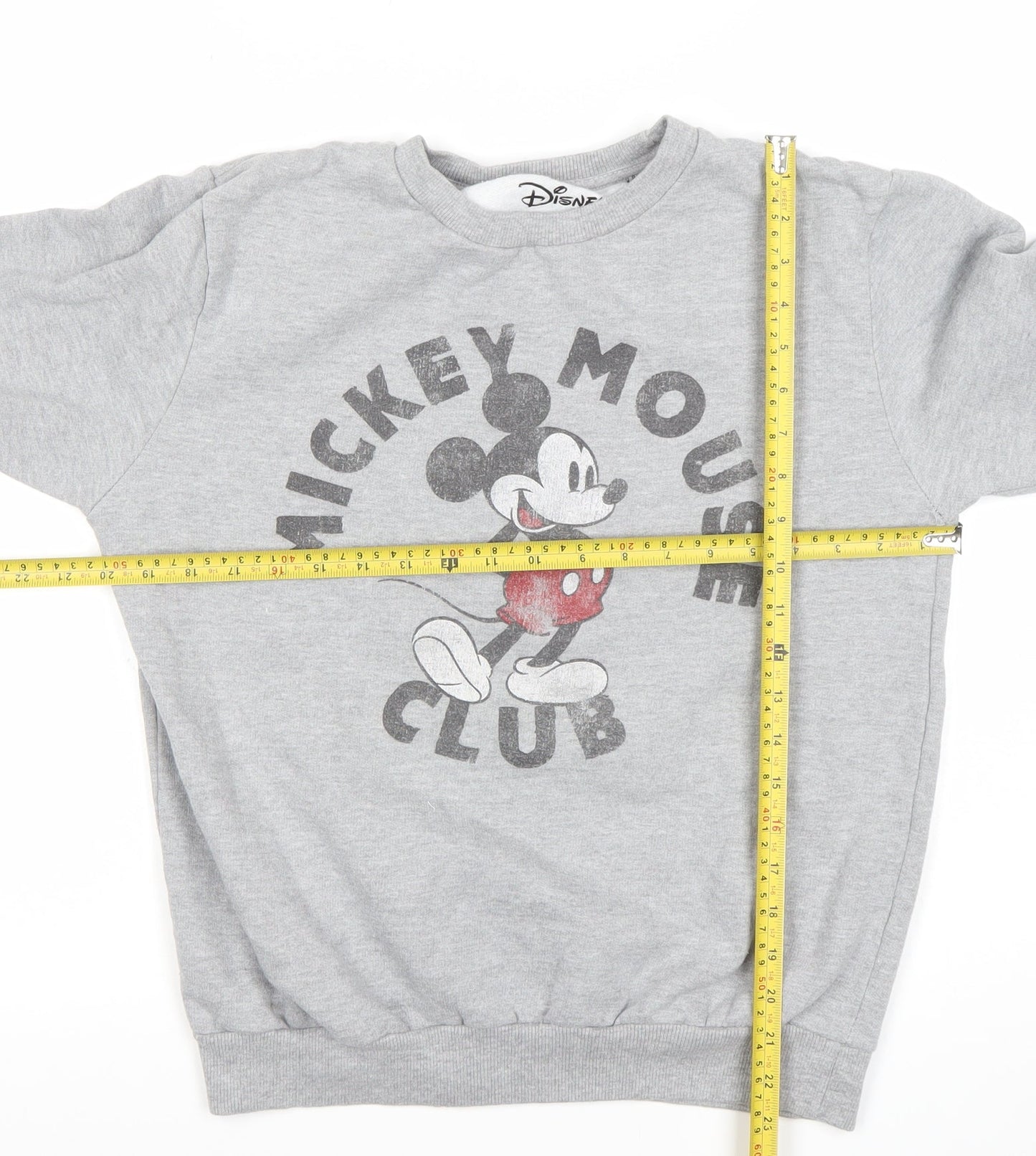 Disney Boys Grey Mickey Mouse Club Sweatshirt 8 Years Pullover Jumper