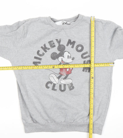 Disney Boys Grey Mickey Mouse Club Sweatshirt 8 Years Pullover Jumper