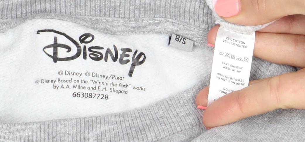 Disney Boys Grey Mickey Mouse Club Sweatshirt 8 Years Pullover Jumper