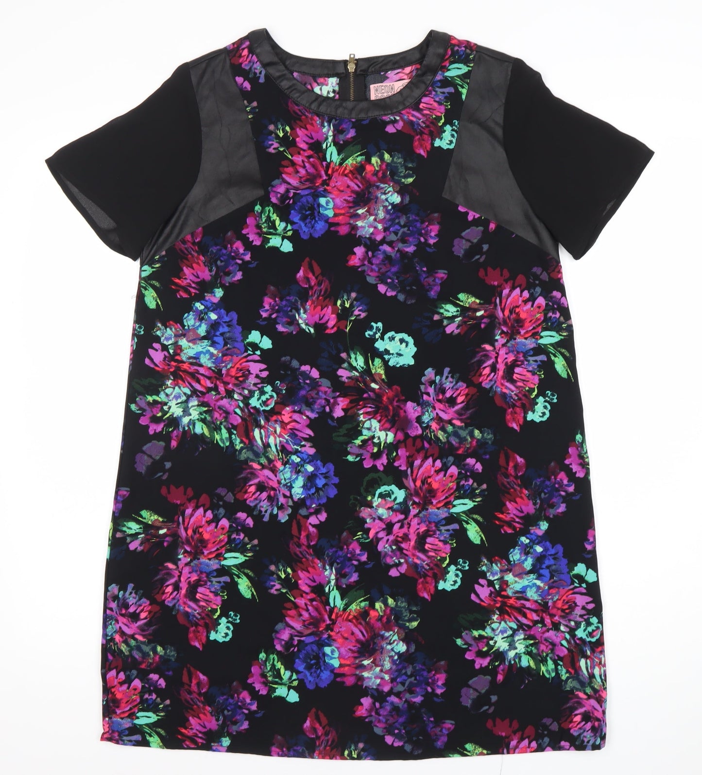 Neon Rose Womens Multicoloured Floral Shift Dress Size 10