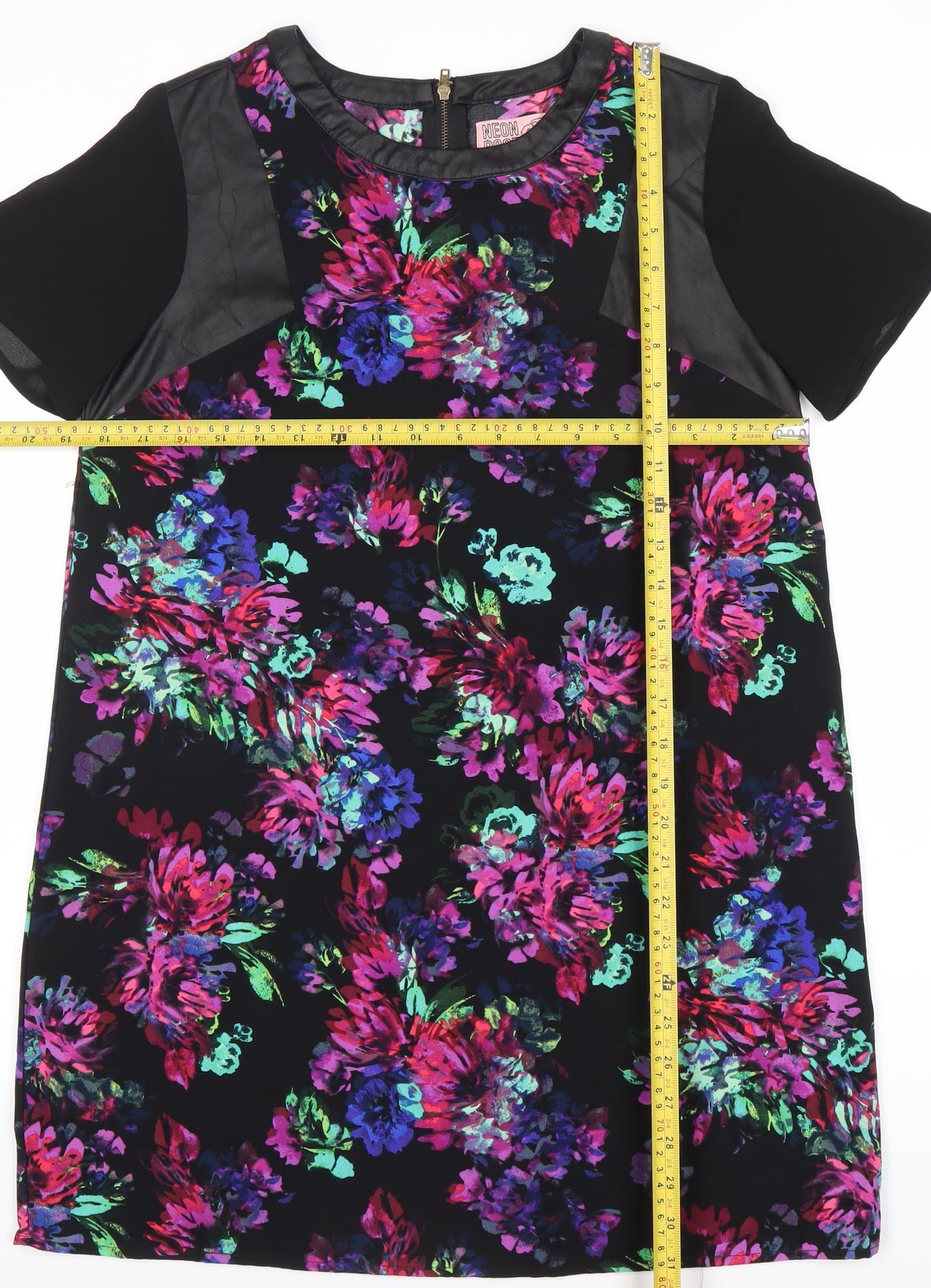 Neon Rose Womens Multicoloured Floral Shift Dress Size 10