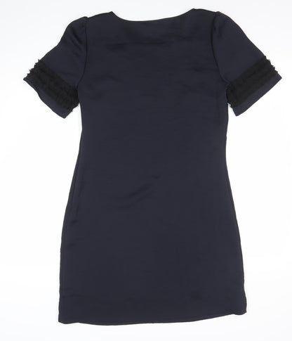 Marks and Spencer Womens Black Size 10 Shift Dress Short Sleeve