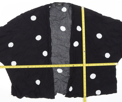 Next Womens Black Polka Dot Kimono Blouse Size M Viscose