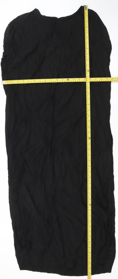 Next Women’s Black Size 14 Shift Dress Short Sleeve Round Neck