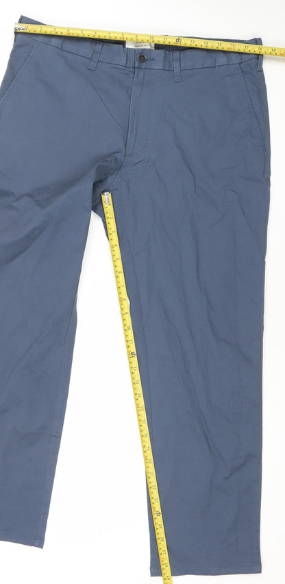 Marks and Spencer Mens Blue 29in Waist Chino Trousers