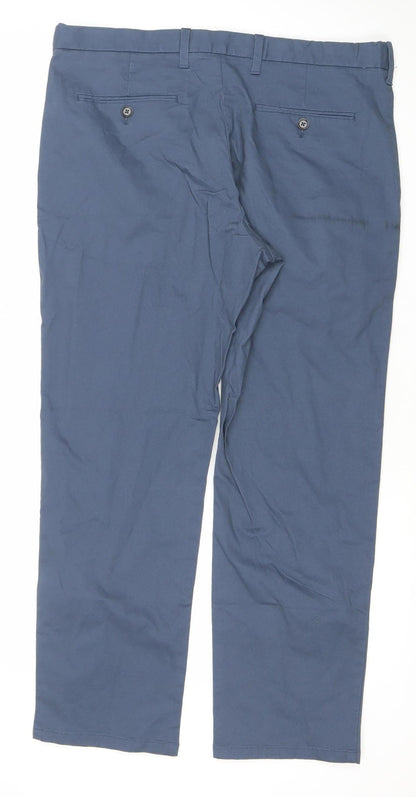 Marks and Spencer Mens Blue 29in Waist Chino Trousers