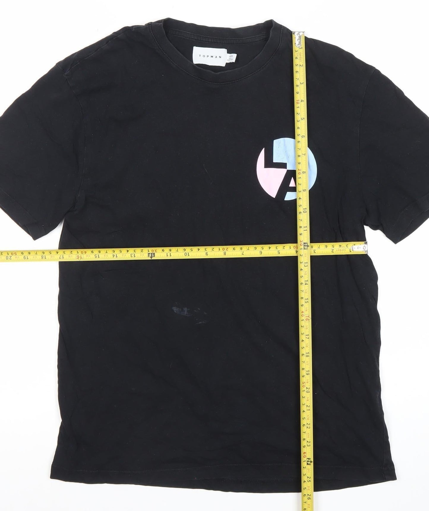 Topman Men’s Black XS LA Graphic Print Crew Neck T-Shirt
