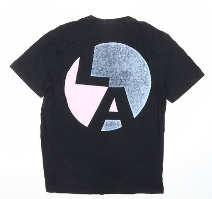 Topman Men’s Black XS LA Graphic Print Crew Neck T-Shirt