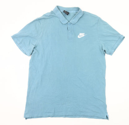 Nike Men’s Blue XL Cotton Polo Shirt Short Sleeve Casual Sportswear