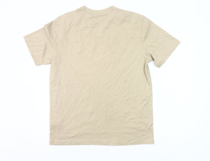 American Eagle Men’s Beige M Crew Neck Graphic T-Shirt Classic Fit