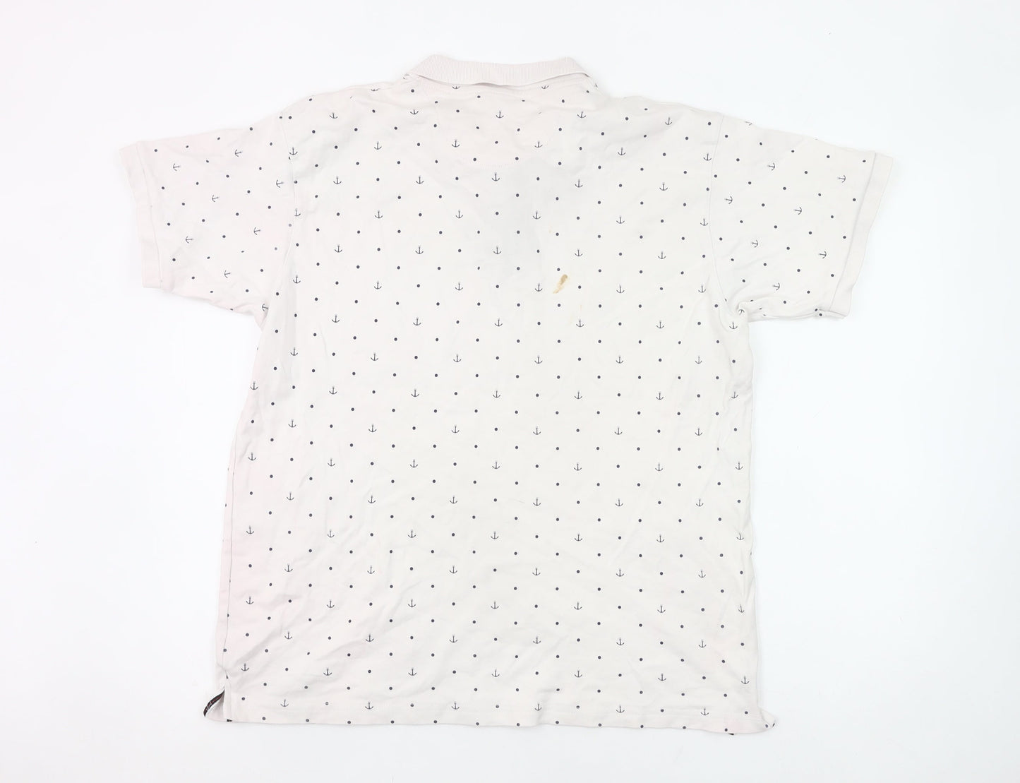 Tommy Hilfiger Men’s White 2XL Anchor Print Polo Shirt