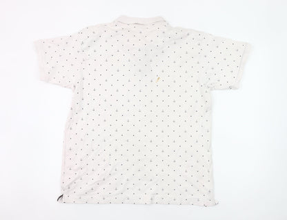 Tommy Hilfiger Men’s White 2XL Anchor Print Polo Shirt