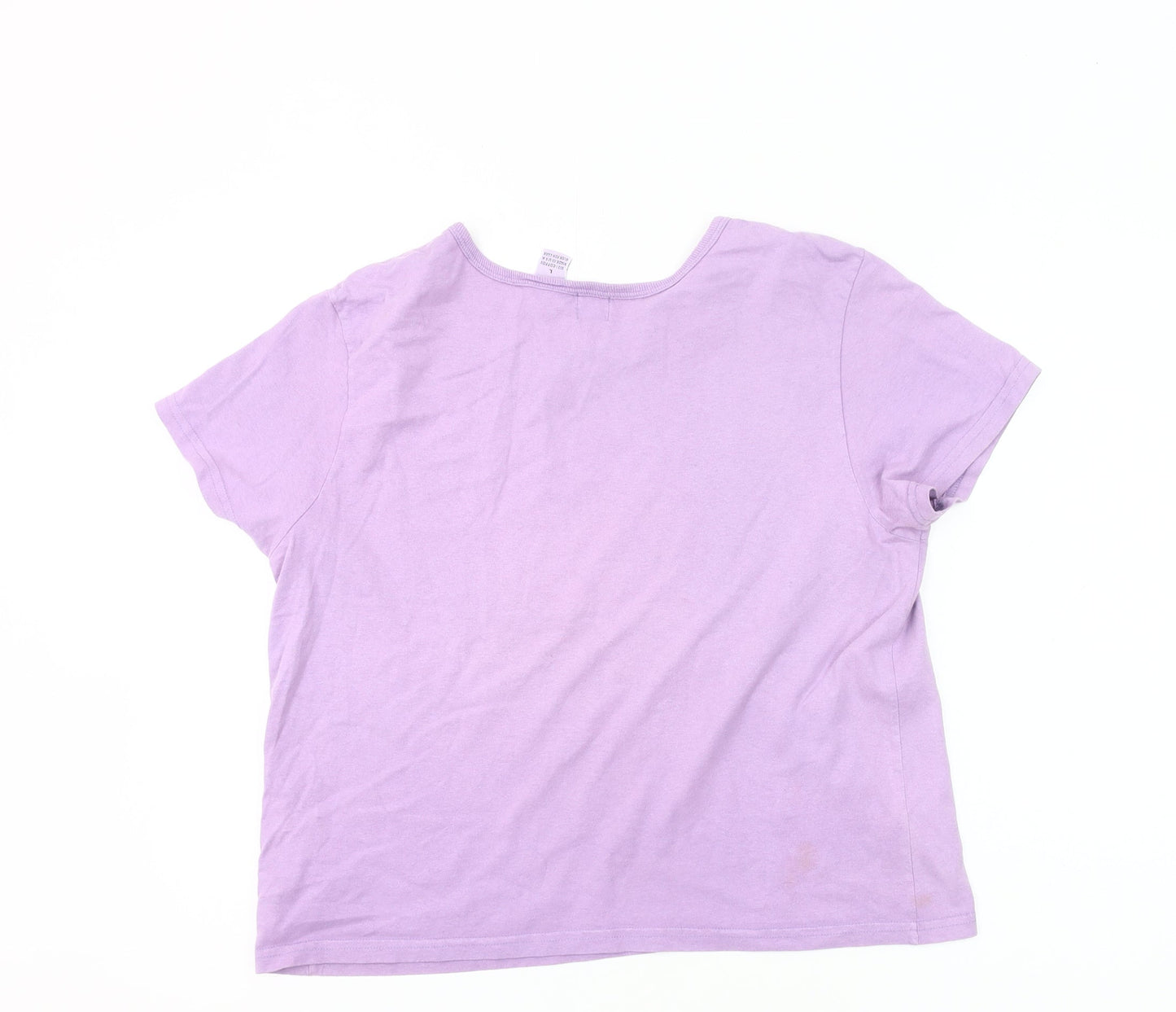 GAP Women’s Purple Cotton T-Shirt L Crew Neck Short Sleeve Casual