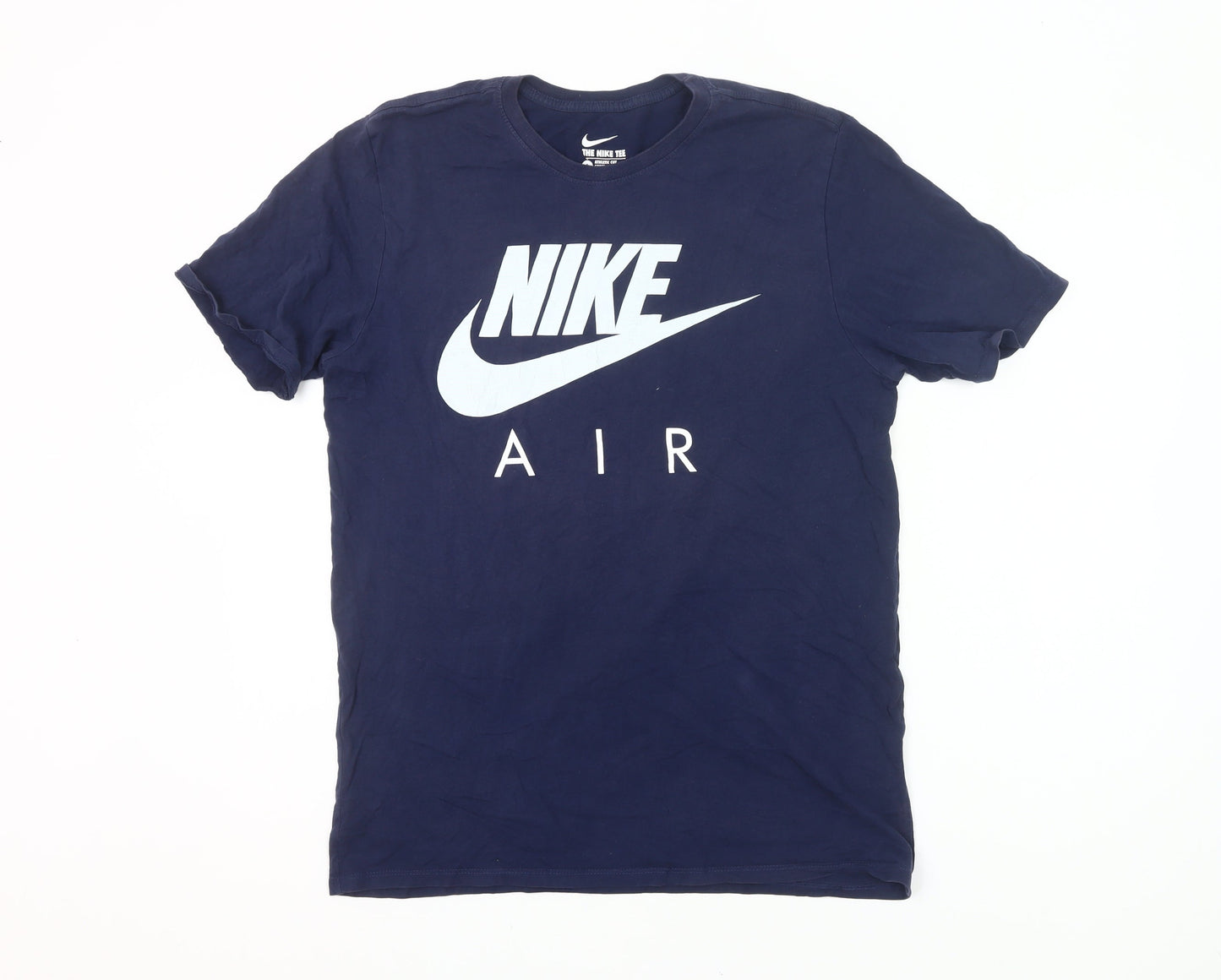 Nike Men's Blue Large Athletic Fit Sports Graphic T-Shirt