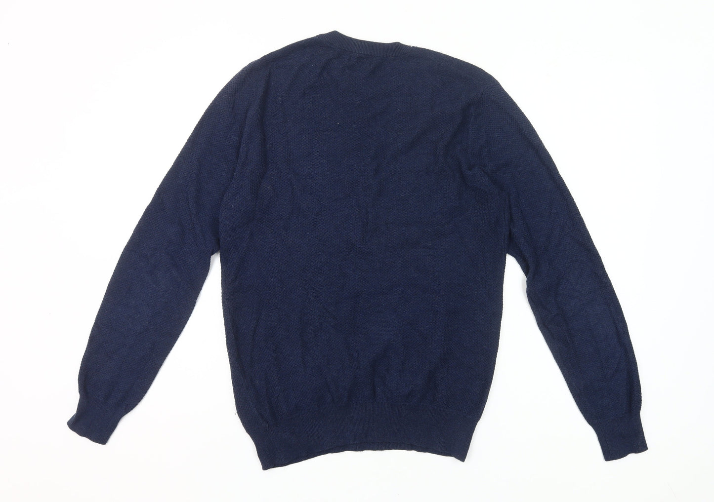 Feraud Men’s Blue Cotton Crew Neck Jumper Size S Long Sleeve