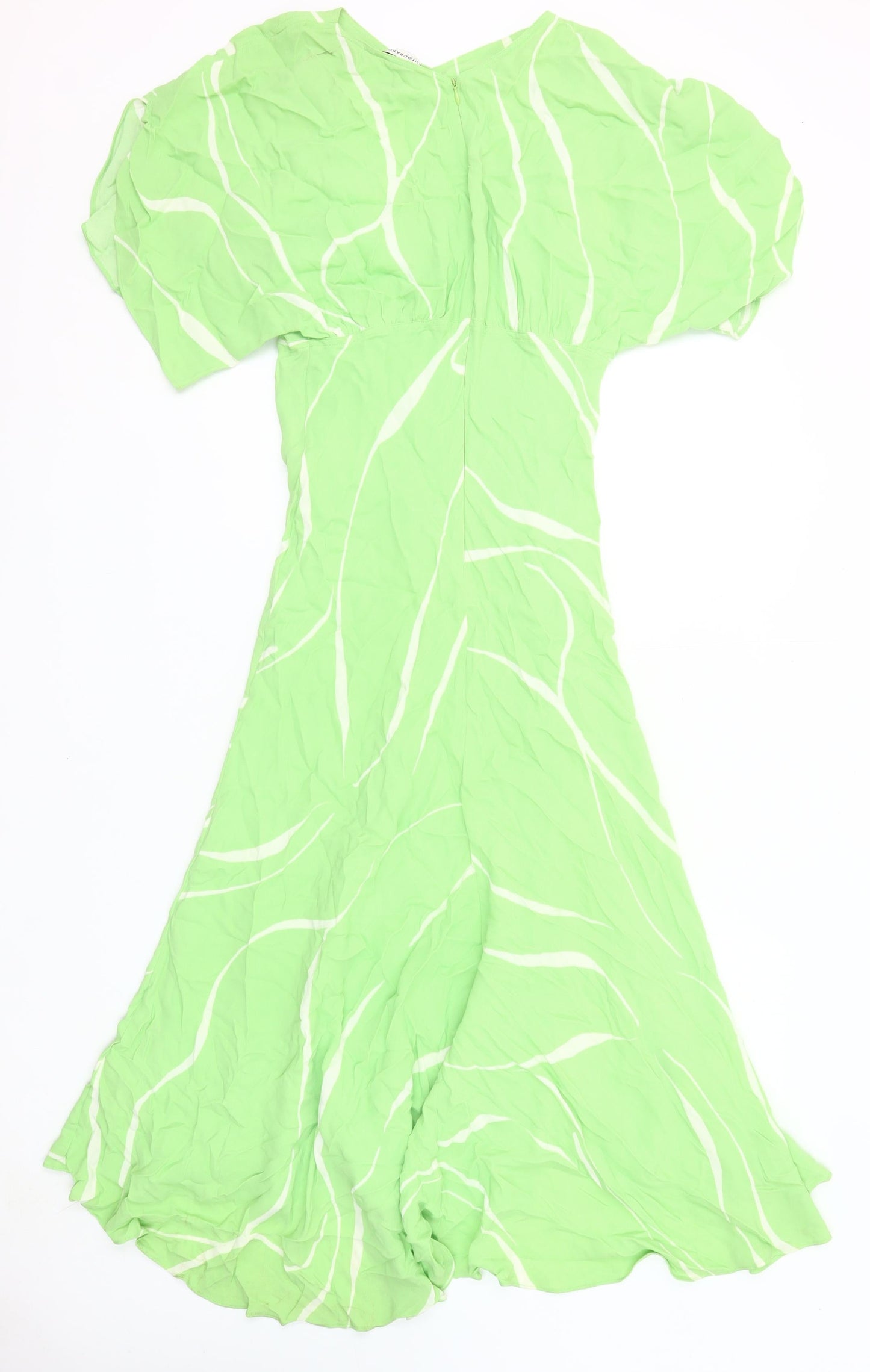 Marks and Spencer Women Green Size 6 Fit & Flare Midi Dress