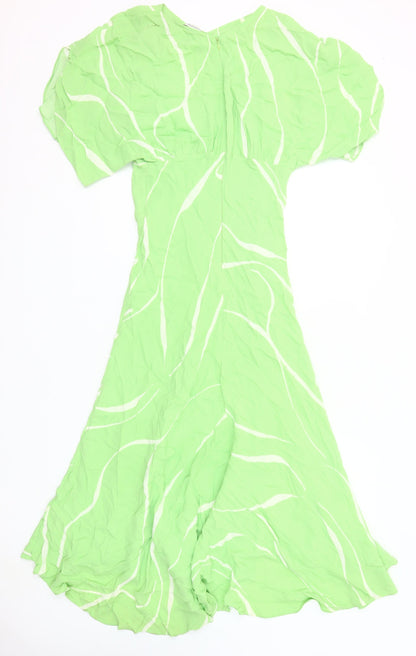 Marks and Spencer Women Green Size 6 Fit & Flare Midi Dress
