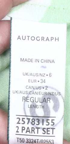 Marks and Spencer Women Green Size 6 Fit & Flare Midi Dress