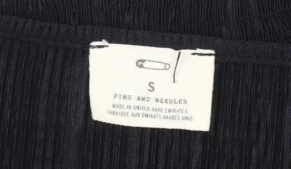 Pins and Needles Women’s Black Wrap Blouse Size S Long Sleeve