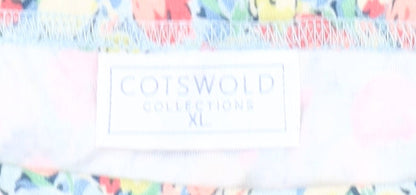 Cotswold Collections Women’s Multicoloured Floral A-Line Cotton Skirt XL