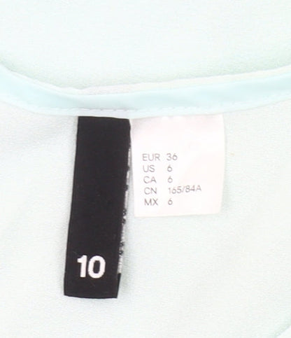 H&M Divided Women’s Blue Size 10 A-Line Lace Detail Short Dress