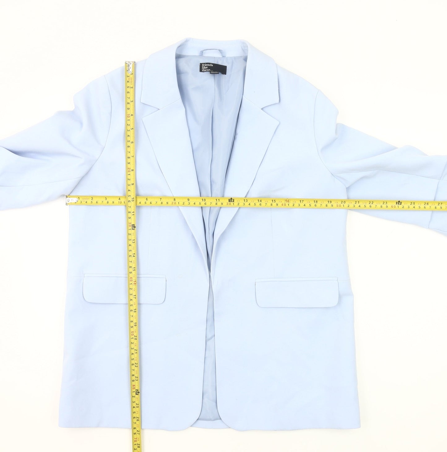 Friends Like These Women’s Blue Blazer UK 12 Notch Lapel Jacket