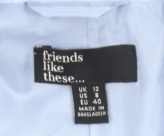 Friends Like These Women’s Blue Blazer UK 12 Notch Lapel Jacket