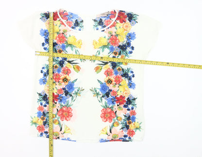 Forever 21 Women’s Multicoloured Floral Chiffon T-Shirt Size S
