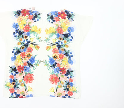 Forever 21 Women’s Multicoloured Floral Chiffon T-Shirt Size S
