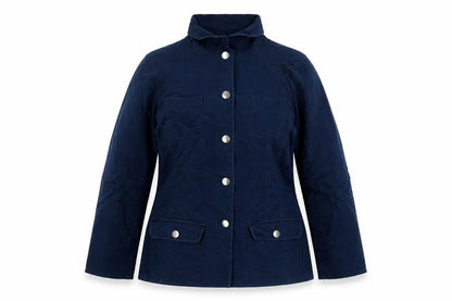 CMD Womens Blue Cotton Mid-Length Casual Jacket Size 16