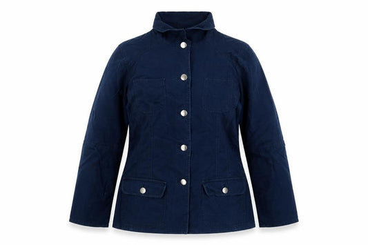 CMD Womens Blue Cotton Mid-Length Casual Jacket Size 16
