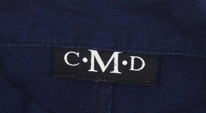 CMD Womens Blue Cotton Mid-Length Casual Jacket Size 16