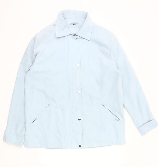 Katherine Hammond Womens Blue Size 16 Mid-Length Casual Jacket
