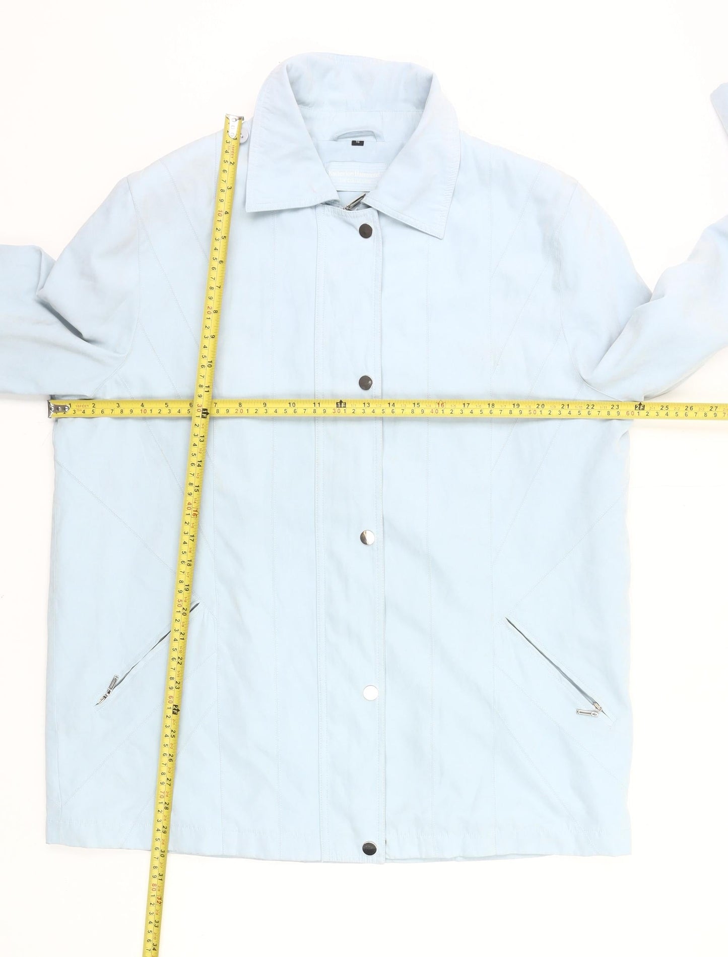 Katherine Hammond Womens Blue Size 16 Mid-Length Casual Jacket