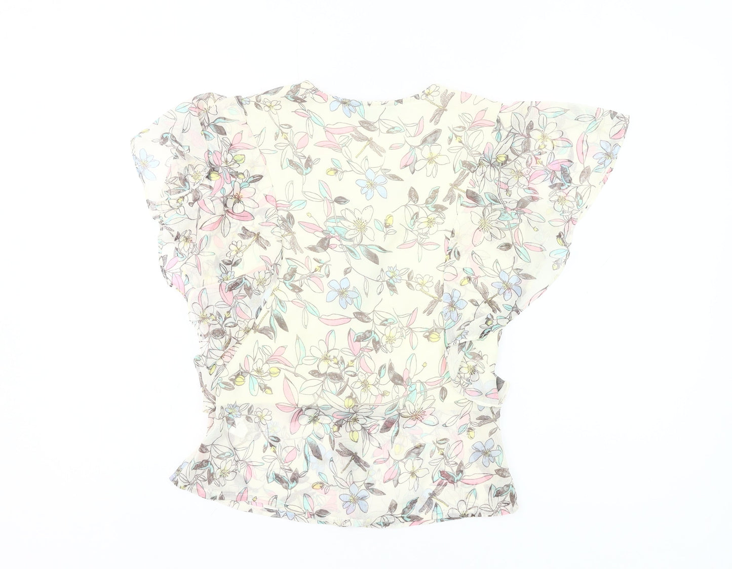 fTWO1 Womens Multicoloured Floral Chiffon Blouse XS