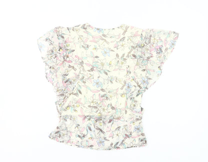 fTWO1 Womens Multicoloured Floral Chiffon Blouse XS