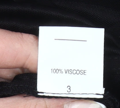 Chesca Women’s Black Wrap Blouse Size 16 3/4 Sleeve Viscose