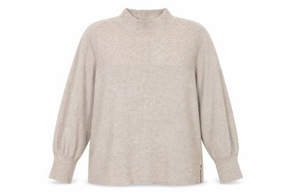Marks and Spencer Womens Beige XL Mock Neck Knit Jumper