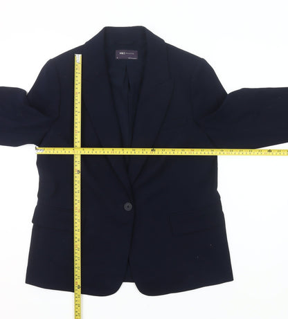 Marks and Spencer Women’s Blue Blazer Size 12 Single-Breasted Jacket