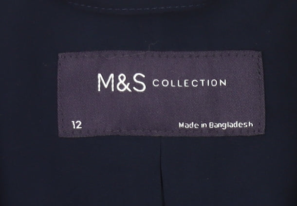 Marks and Spencer Women’s Blue Blazer Size 12 Single-Breasted Jacket