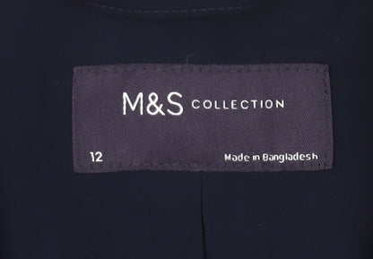 Marks and Spencer Women’s Blue Blazer Size 12 Single-Breasted Jacket
