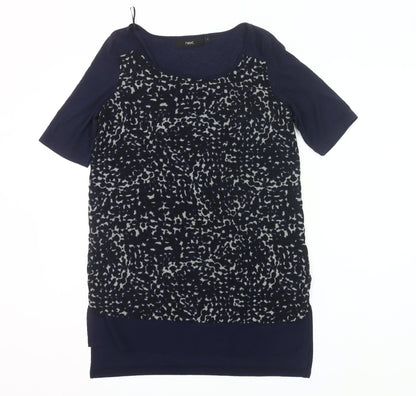 Next Women’s Blue Animal Print Tunic Blouse Size 8