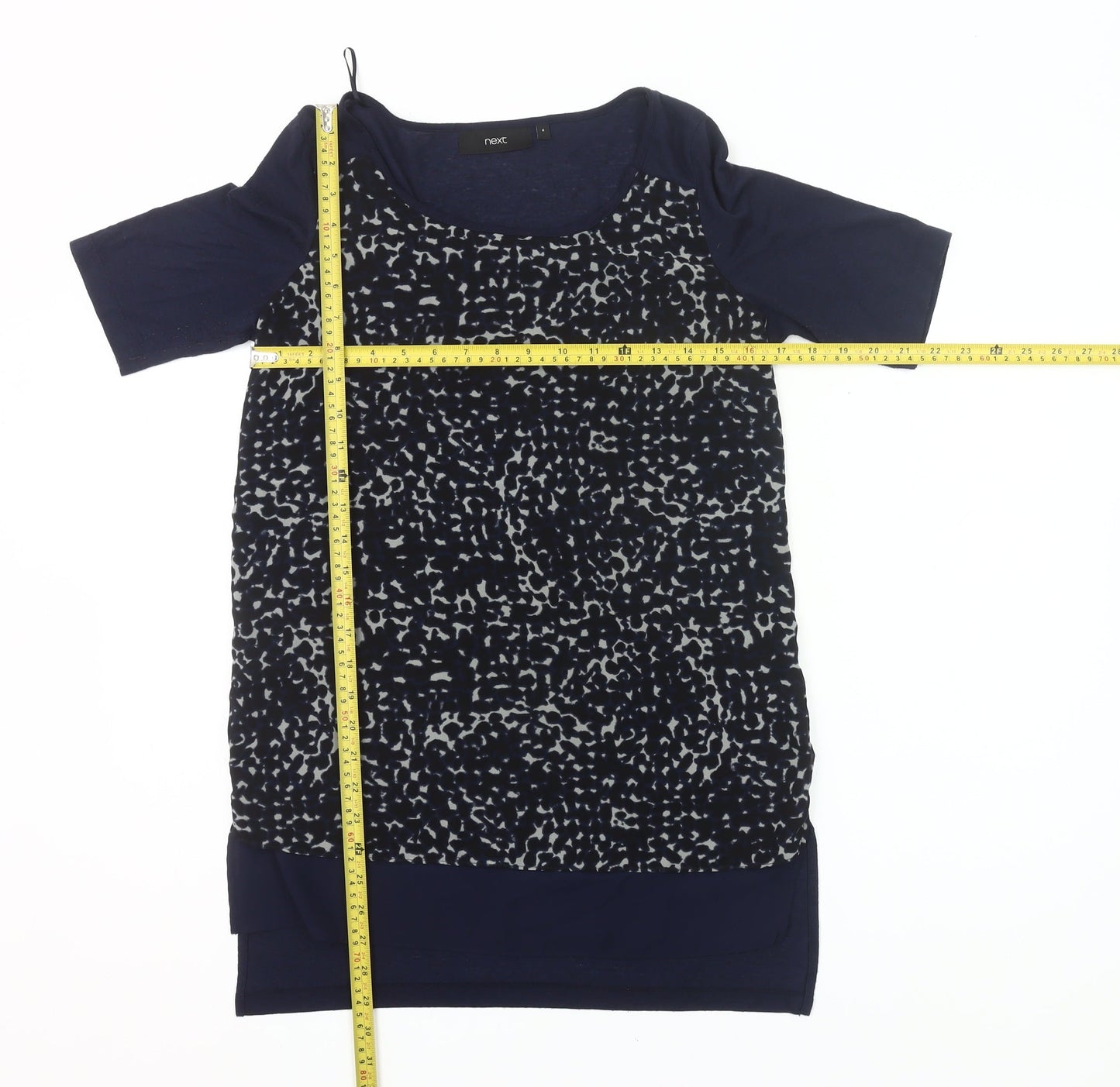 Next Women’s Blue Animal Print Tunic Blouse Size 8